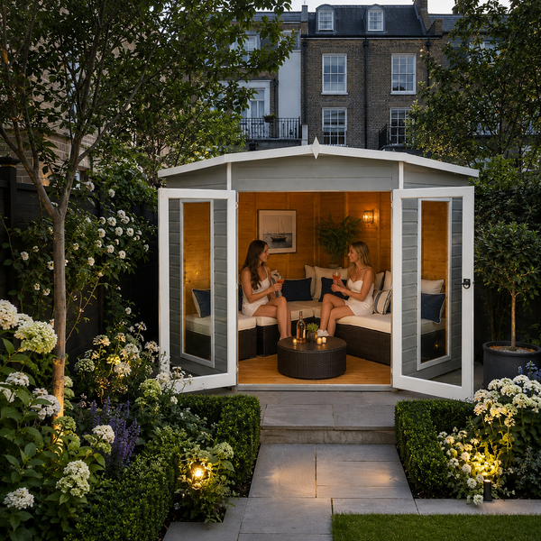 Shire Barclay 7x7 Corner Summerhouse 12mm Interlock Cladding