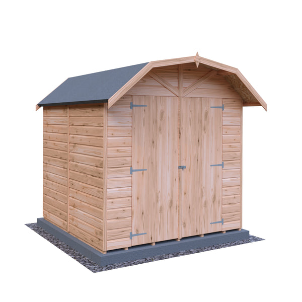 Shire Barn 7x7 12mm interlock Clad wooden Shed - Best Shed