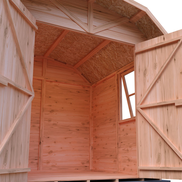 Shire Barn 7x7 12mm interlock Clad wooden Shed - Best Shed