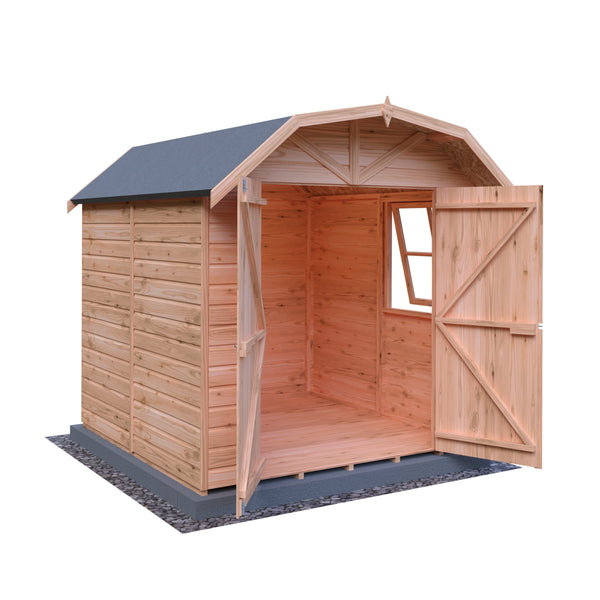 Shire Barn 7x7 12mm interlock Clad wooden Shed - Best Shed
