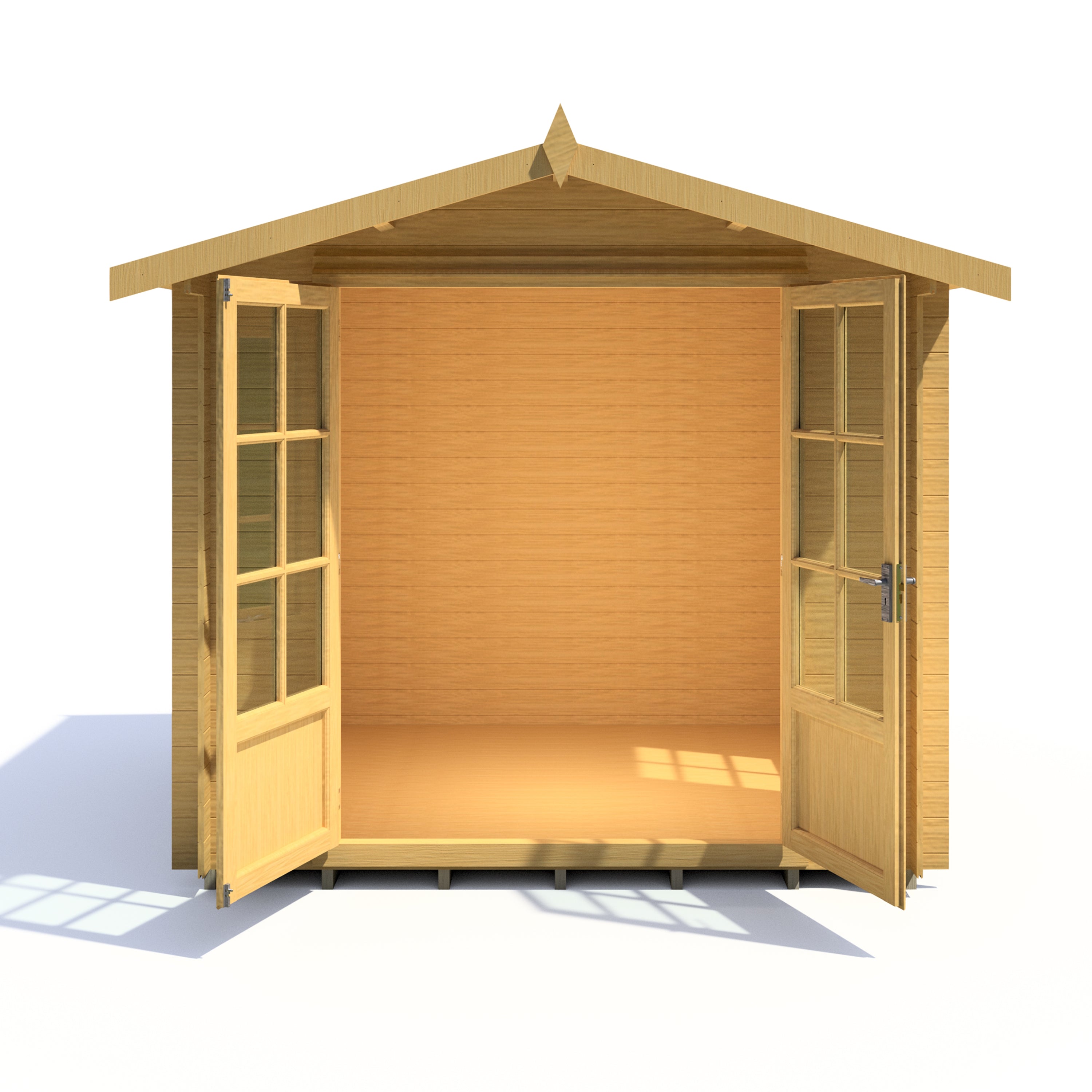 Shire Barn ale 8x8 Log Cabin 19mm interlock Cladding - Best Shed