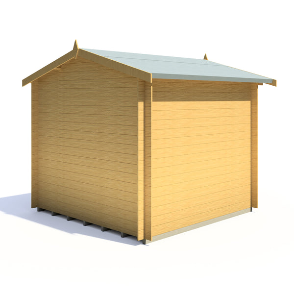 Shire Barn ale 8x8 Log Cabin 19mm interlock Cladding - Best Shed