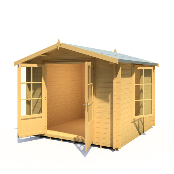 Shire Barn ale 9x9 Log Cabin 19mm interlock Cladding - Best Shed