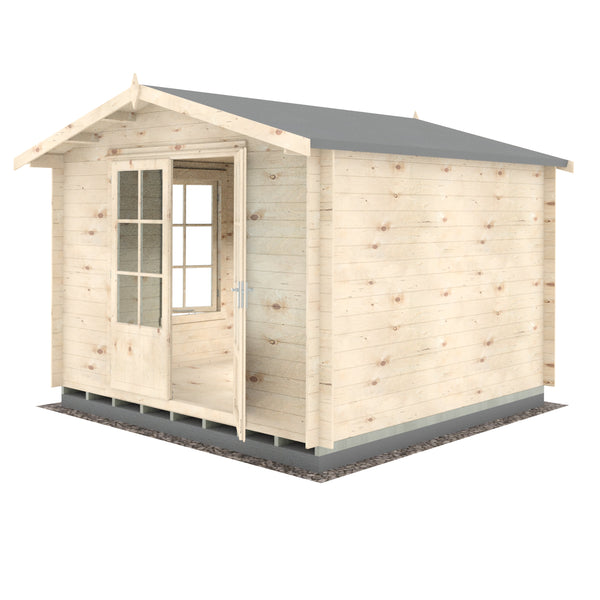 Shire Barn ale 10x10 Log Cabin 19mm interlock Cladding - Best Shed