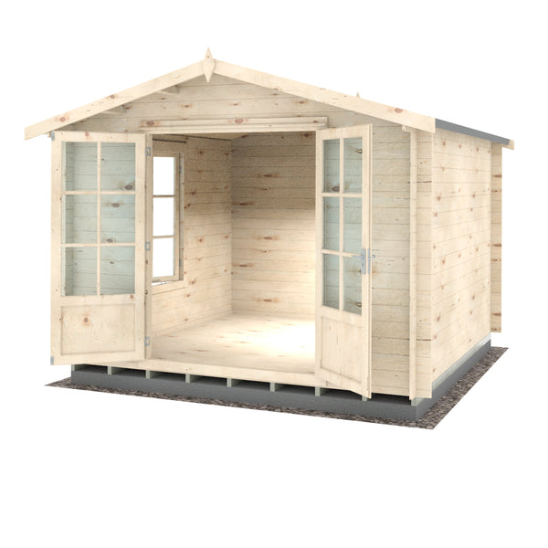 Shire Barn ale 10x10 Log Cabin 19mm interlock Cladding - Best Shed