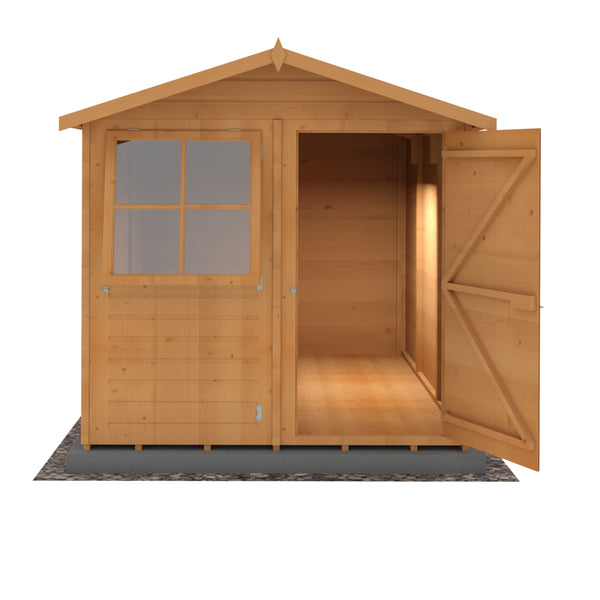 Shire Barraca 7x10 12mm interlock Clad wooden Shed - Best Shed