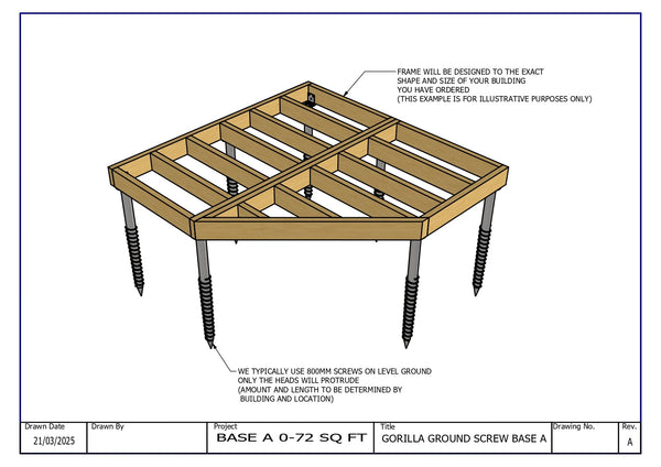 Gorilla Base - Groundscrew Base From 0sq Ft to 72sq Ft