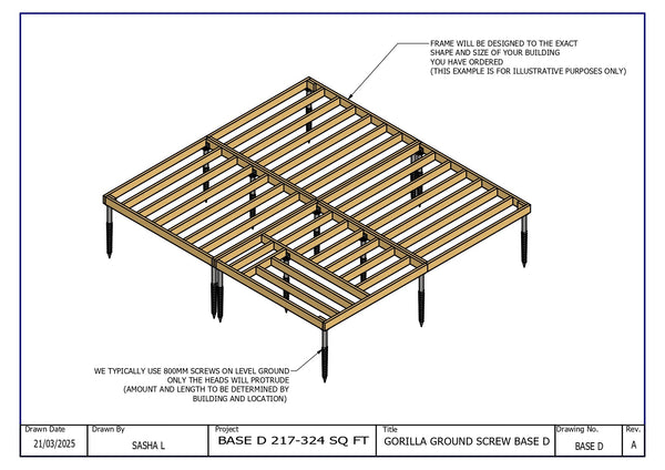Gorilla Base - Groundscrew Base From 217sq Ft to 324sq Ft