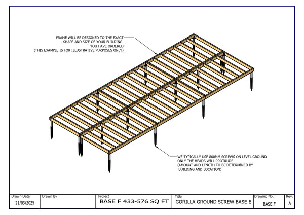 Gorilla Base - Groundscrew Base From 433sq Ft to 576sq Ft