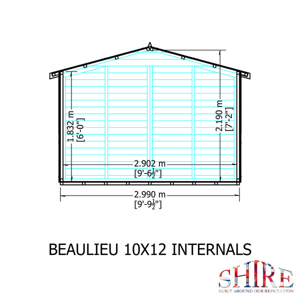 Beaulieu 10x12 Summerhouse 12mm Shiplap