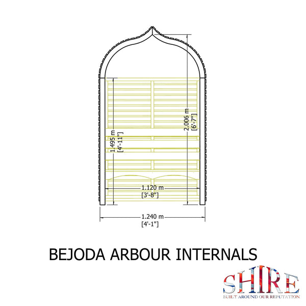 Shire Bejoda Arbour Garden Arch - Best Shed