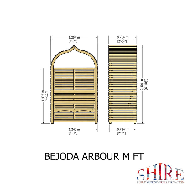 Shire Bejoda Arbour Garden Arch - Best Shed
