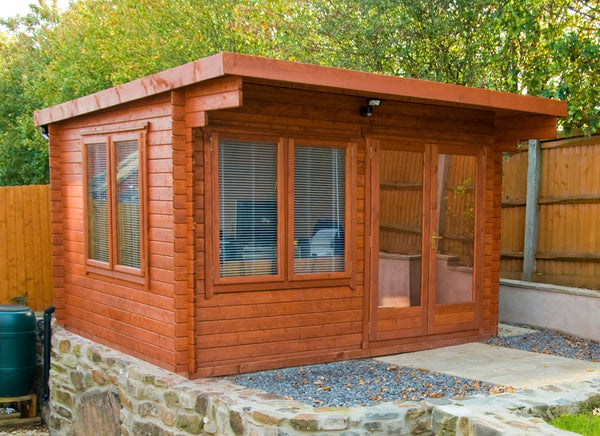 Shire 10x12 bucknells log cabin 28mm Cladding - Best Shed