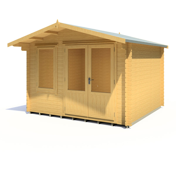 Shire Berryfield 11x10 Log Cabin 19mm interlock  Cladding - Best Shed