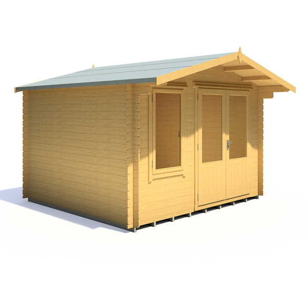 Shire Berryfield 11x10 Log Cabin 19mm interlock  Cladding - Best Shed