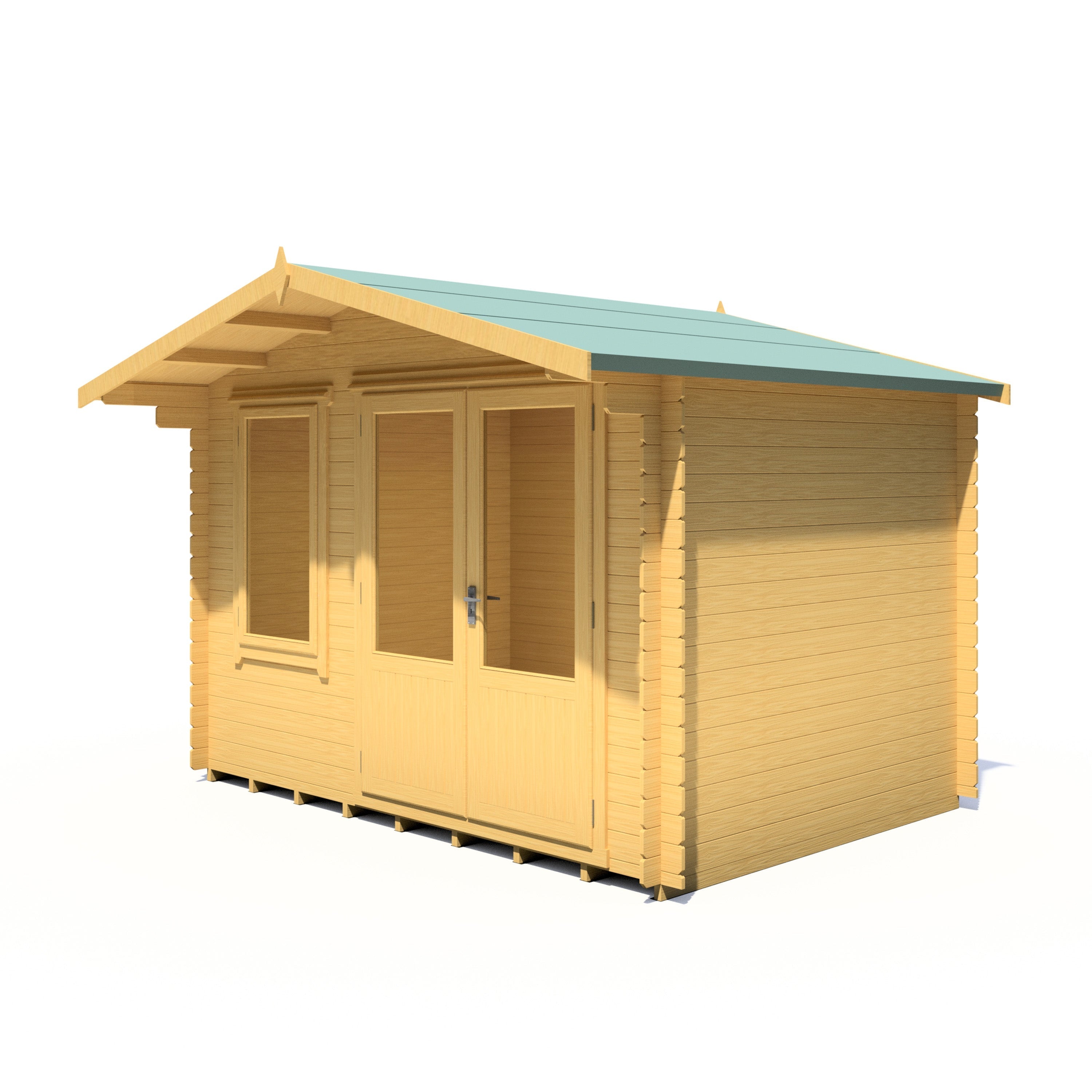 Shire Berryfield 11x8 Log Cabin 19mm interlock  Cladding - Best Shed