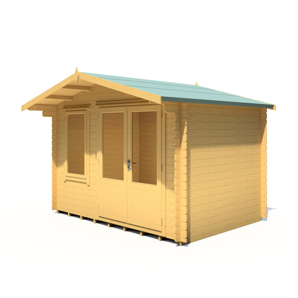 Shire Berryfield 11x8 Log Cabin 19mm interlock  Cladding - Best Shed