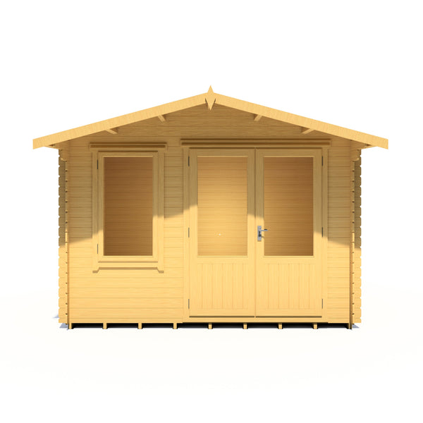 Shire Berryfield 11x8 Log Cabin 19mm interlock  Cladding - Best Shed