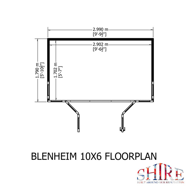 Blenheim 10x6 Summerhouse 12mm Shiplap