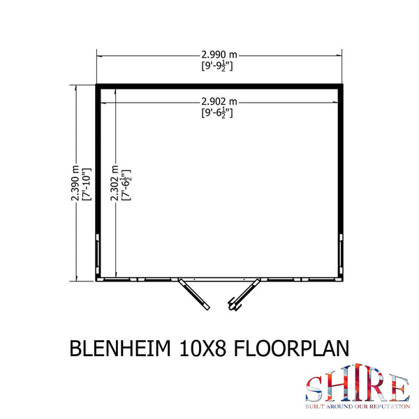 Blenheim 10x8 Summerhouse 12mm Shiplap