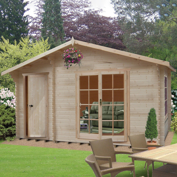 Shire Bourne 14Gx10 Log Cabin 19mm Cladding - Best Shed