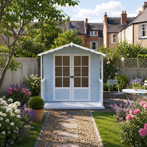 Shire Buckingham & Veranda 7x10 12mm interlock Clad wooden Summerhouse