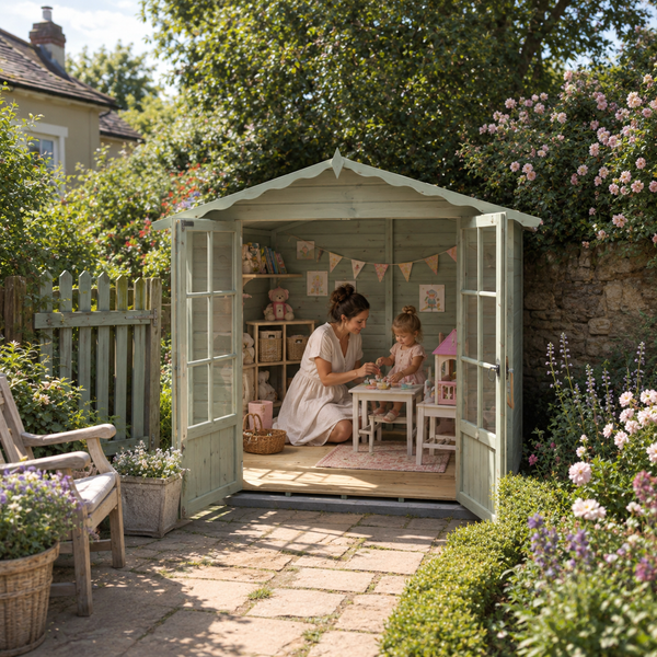 Shire Buckingham 7x7 12mm interlock Clad wooden Summerhouse