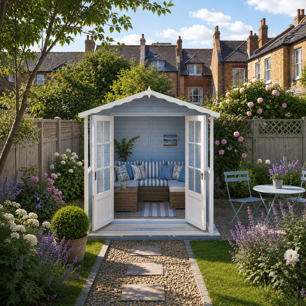 Shire Buckingham & Veranda 7x10 12mm interlock Clad wooden Summerhouse