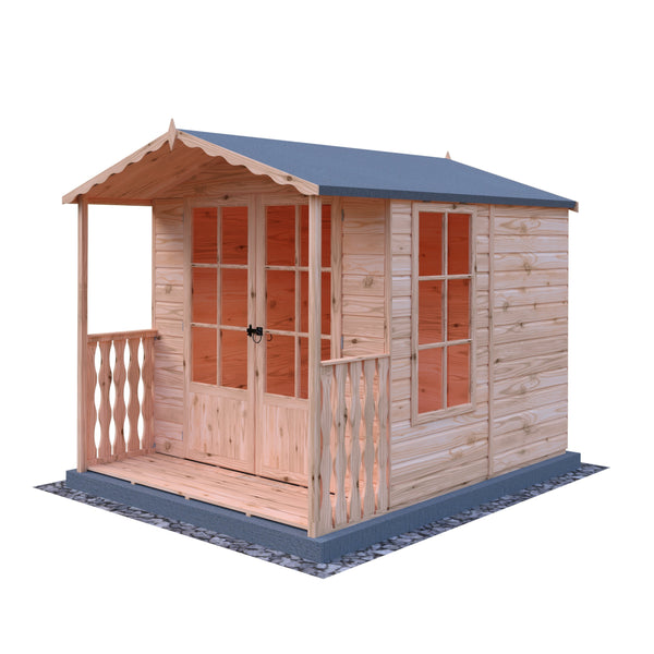 Shire Badminton 7x10 12mm interlock Clad wooden Summerhouse - Best Shed