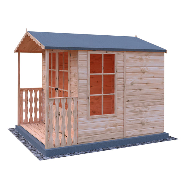 Shire Buckingham & Veranda 7x10 12mm interlock Clad wooden Summerhouse - Best Shed