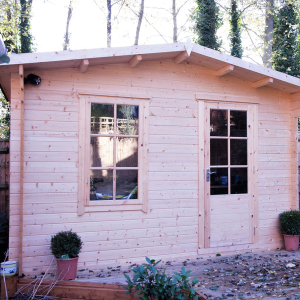 Shire 10x10 bucknells log cabin 28mm Cladding - Best Shed