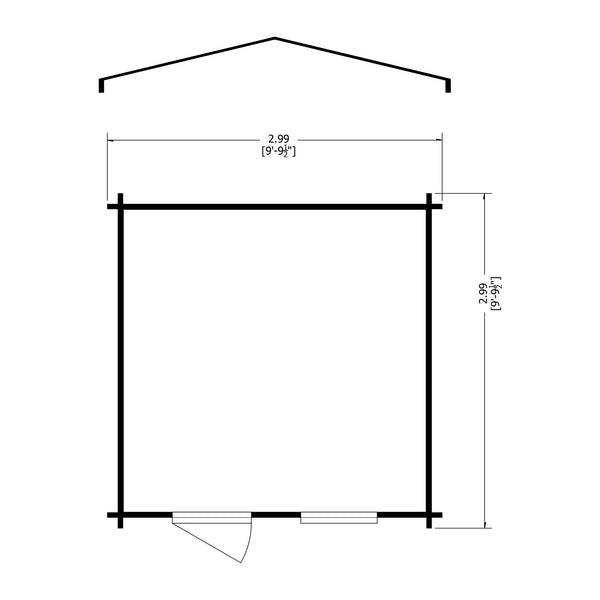 Shire 10x10 bucknells log cabin 28mm Cladding - Best Shed