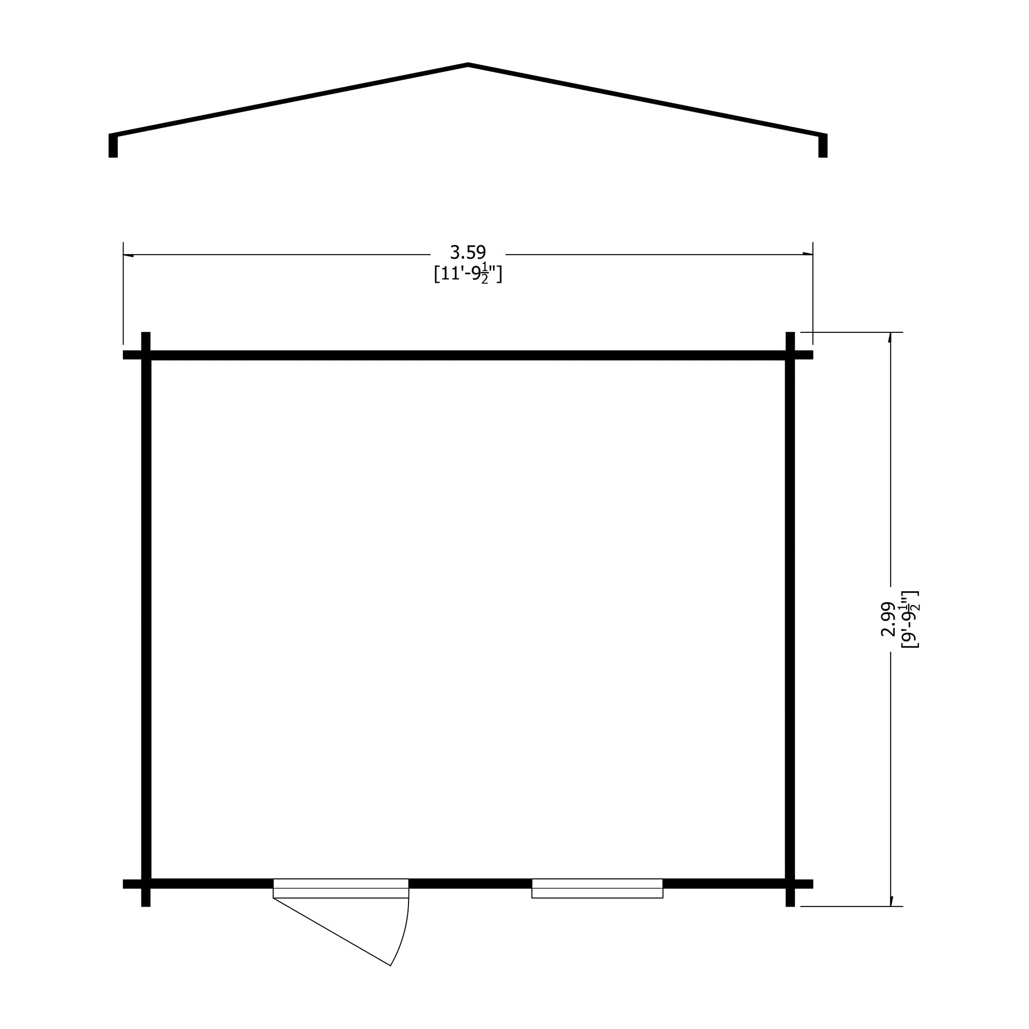 Shire 12x10 bucknells log cabin 28mm Cladding - Best Shed
