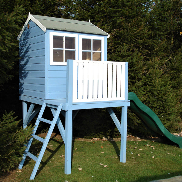 Shire Bunny on Platfom 6x4 and Slide Childrens Playhouse with 12mm Shiplap cladding