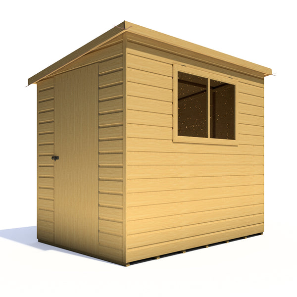 Caldey single door 7x5 style C 12mm Shiplap  Garden Shed