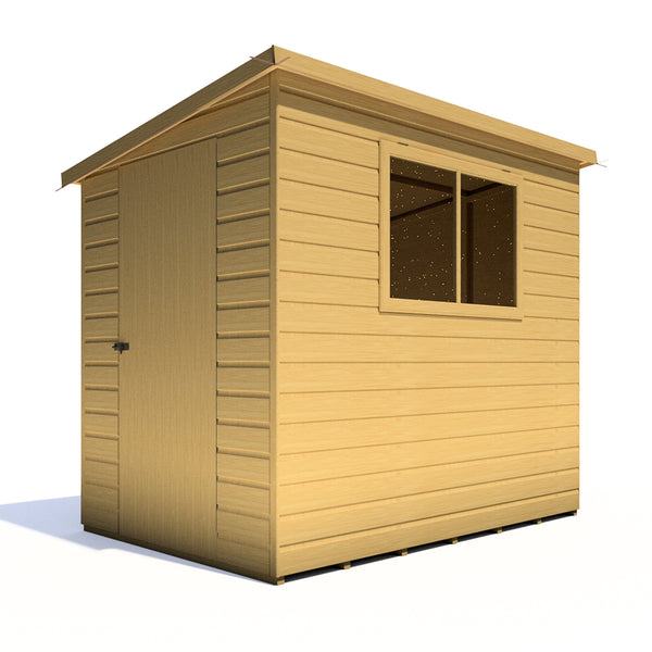 Caldey Single Door 7x5 style B 12mm Shiplap Garden Shed