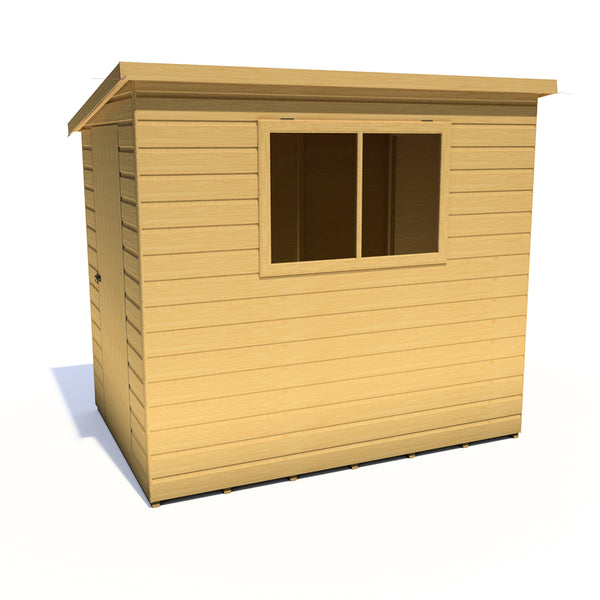 Caldey single door 7x5 style C 12mm Shiplap  Garden Shed