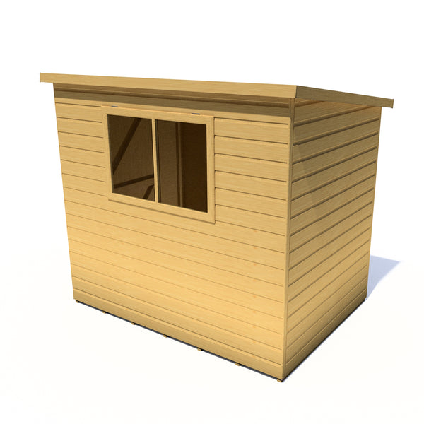 Caldey single door 7x5 style C 12mm Shiplap  Garden Shed