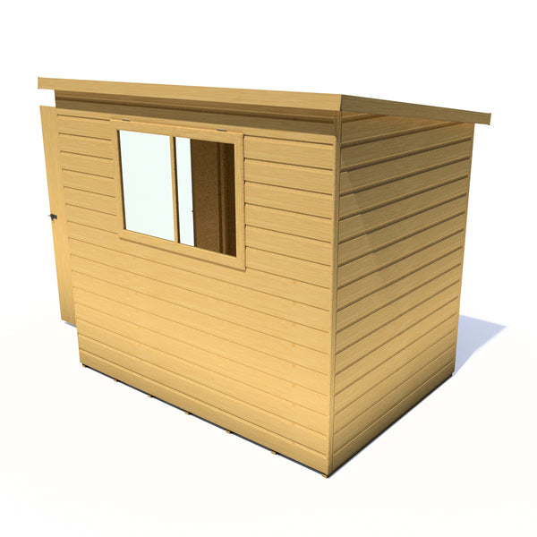 Caldey single door 7x5 style C 12mm Shiplap  Garden Shed