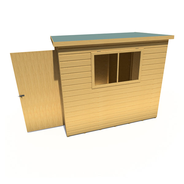Caldey single door 7x5 style C 12mm Shiplap  Garden Shed