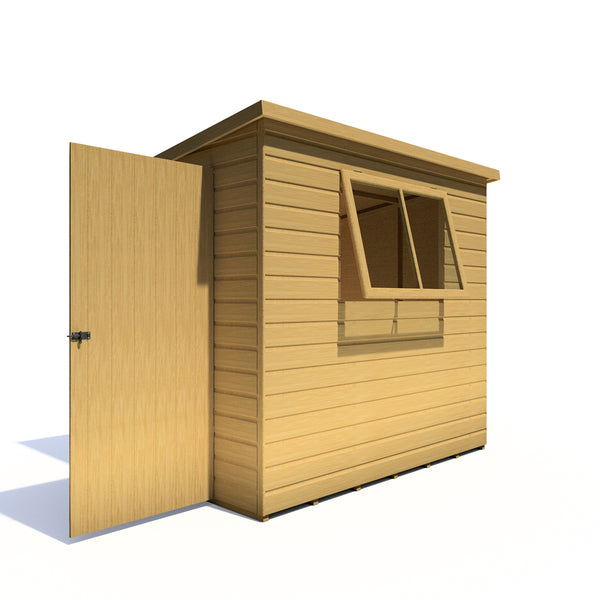 Caldey single door 7x5 style C 12mm Shiplap  Garden Shed