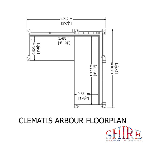 Shire Clematis Arbour Seat - Best Shed