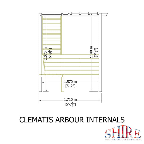 Shire Clematis Arbour Seat - Best Shed