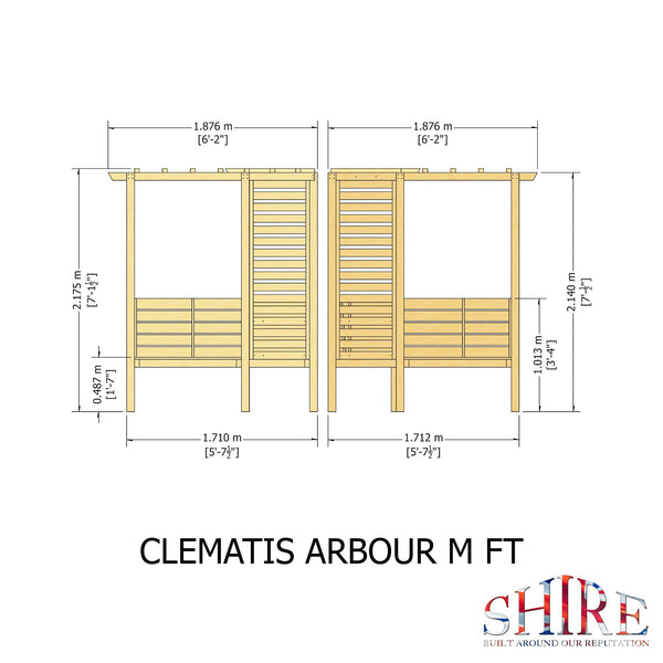 Shire Clematis Arbour Seat - Best Shed