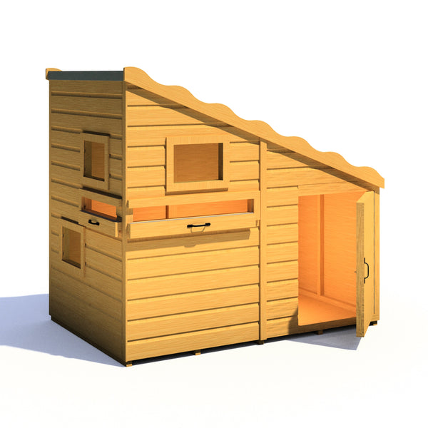 Shire Command Post 6x4 Childrens Playhouse with 12mm Shiplap cladding - Best Shed