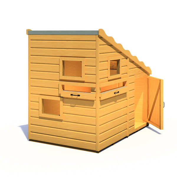 Shire Command Post 6x4 Childrens Playhouse with 12mm Shiplap cladding - Best Shed