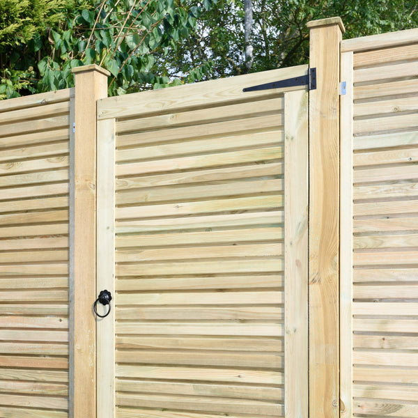 Timber Gate Contemporary Vogue Green - Best Shed