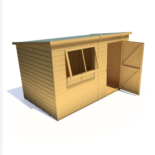 Caldey Single Door 10x6 style C 12mm Shiplap  Garden Shed