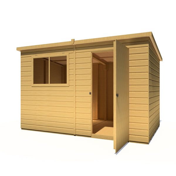Caldey Single Door 10x6 style C 12mm Shiplap  Garden Shed