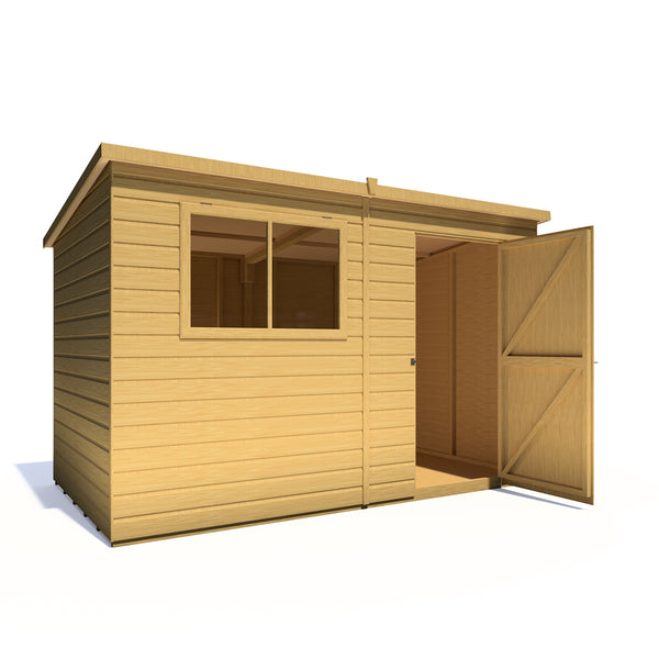 Caldey Single Door 10x6 style C 12mm Shiplap  Garden Shed
